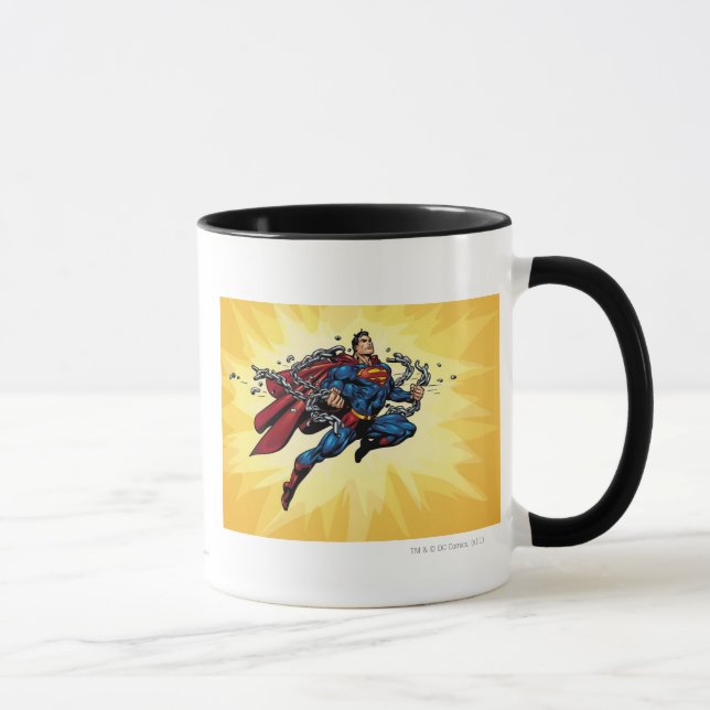 Superman bricht Ketten Tasse (Rechts)