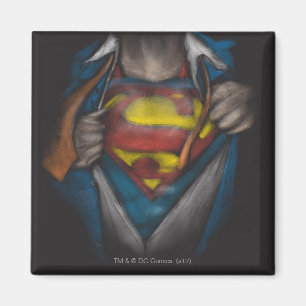 Superman   Brustkorbskizze eingefärbt Magnet