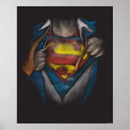 Superman | Brustkorbskizze eingefärbt Poster