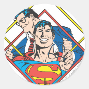 Superman/Clark Kent Runder Aufkleber