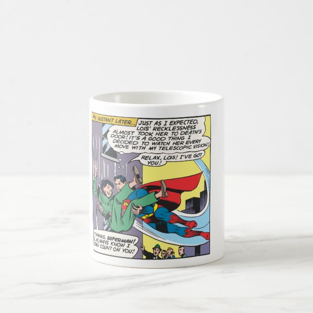 Superman Comic Panel - Lois a Instant Spater Tasse (Mittel)
