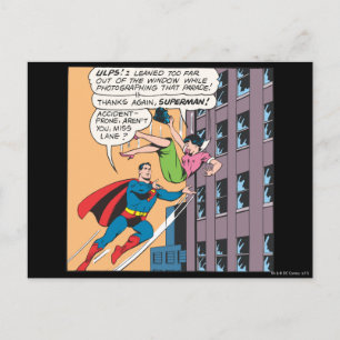 Superman-Comic-Panel - Unfallgefährdete Lois Postkarte
