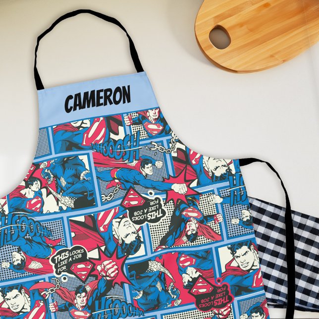 Superman Comic Pattern Schürze (Apron on counter)