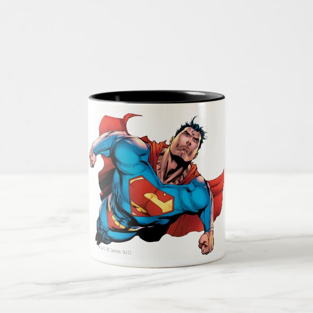 Superman Comic Style Zweifarbige Tasse (Mittel)