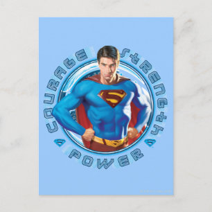 Superman Courength Strength Power Postkarte