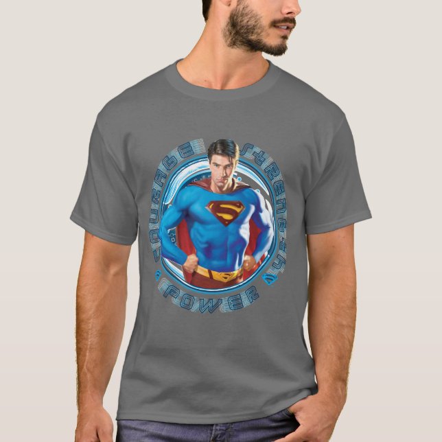 Superman Courength Strength Power T-Shirt (Vorderseite)