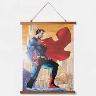 Superman Daily Planet Wandteppich Mit Holzrahmen
