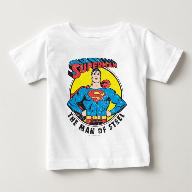 Superman Der Mann aus Stahl Baby T-shirt (Vorderseite)