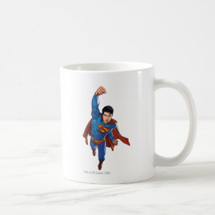 Superman, der nach vorne fliegt tasse