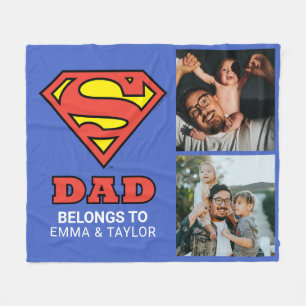 Superman "Dieser Super-Vater gehört zu" Fleecedecke