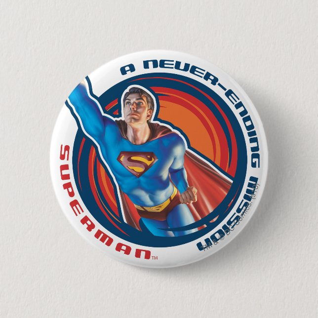 Superman - Eine endlose Mission Button (Vorderseite)