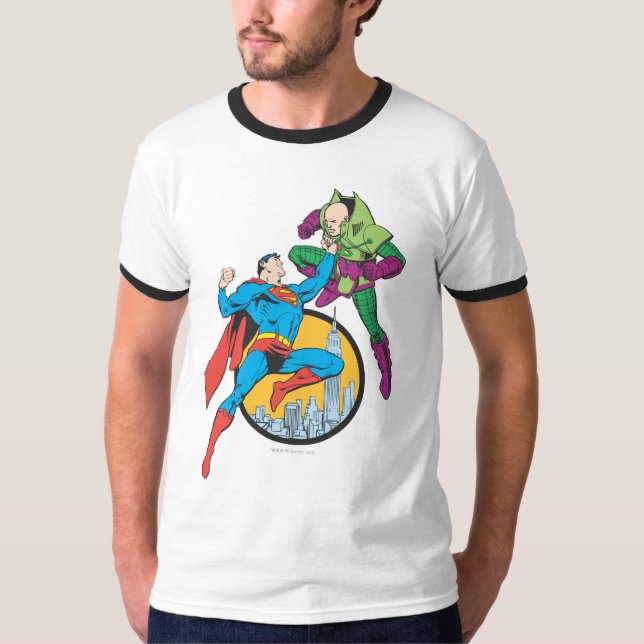 Superman Fights Lex Luthor T-Shirt (Vorderseite)