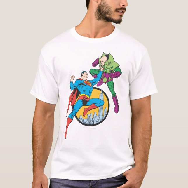 Superman Fights Lex Luthor T-Shirt (Vorderseite)