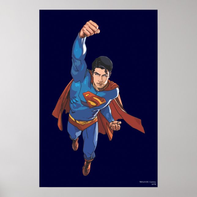 Superman fliegt nach vorn poster (Vorne)