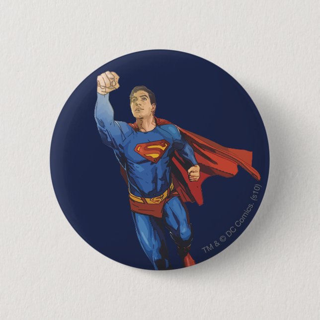 Superman Flying Verlassen Button (Vorderseite)