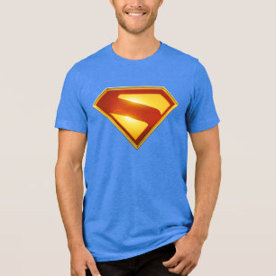 Superman Golden S Schild Brilliance Tri-Blend Shirt