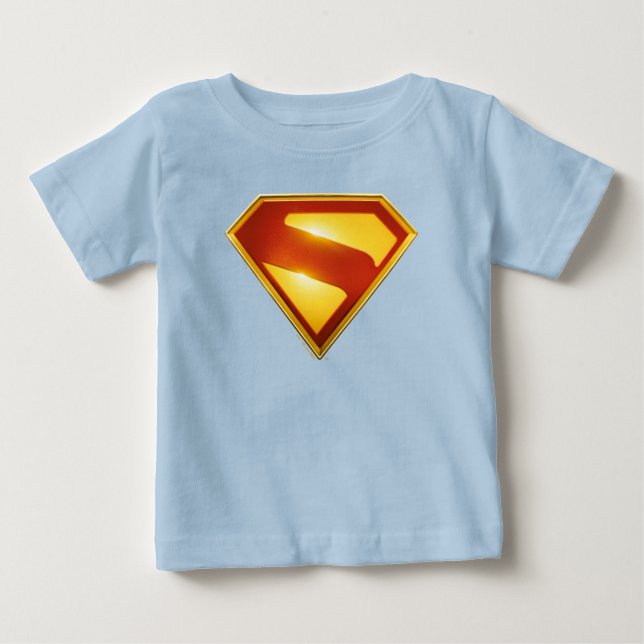 Superman Golden S Shield Brillianz Baby T-shirt (Vorderseite)