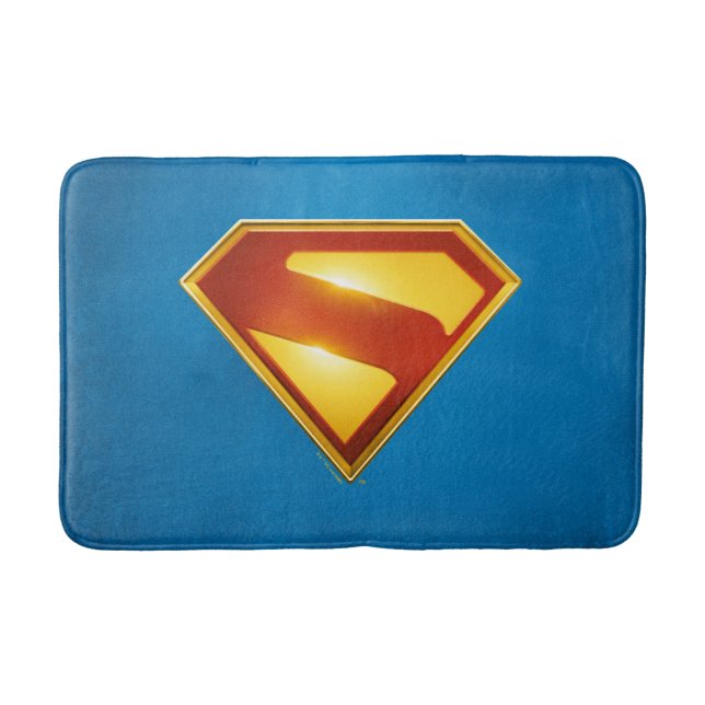 Superman Golden S Shield Brillianz Badematte (Vorderseite)