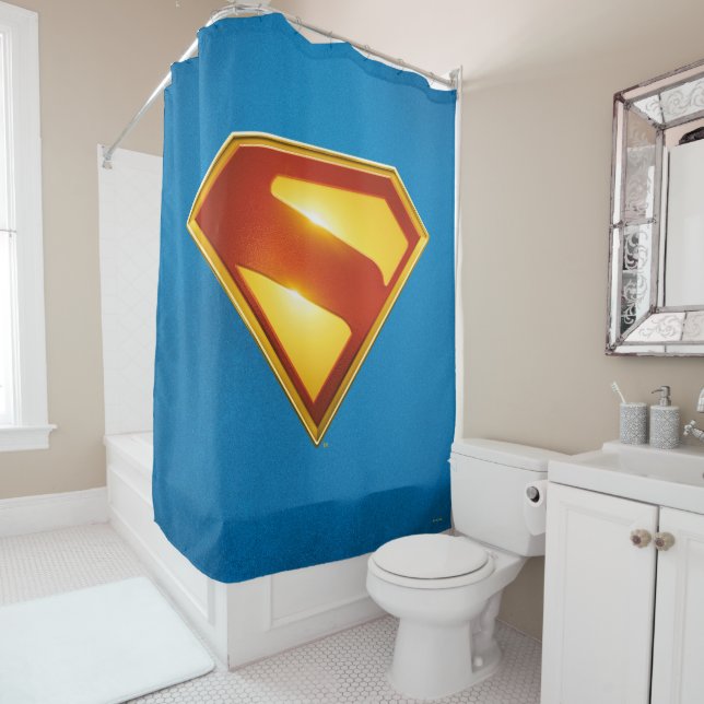 Superman Golden S Shield Brillianz Duschvorhang (Beispiel)
