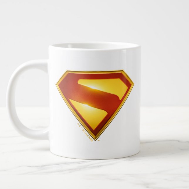 Superman Golden S Shield Brillianz Jumbo-Tasse (Links)