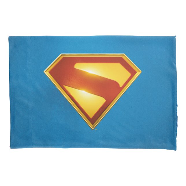 Superman Golden S Shield Brillianz Kissenbezug (Vorderseite)