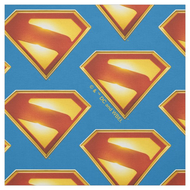 Superman Golden S Shield Brillianz Stoff (Muster)