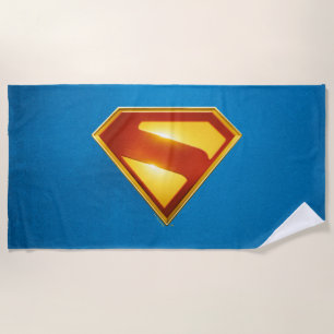 Superman Golden S Shield Brillianz Strandtuch