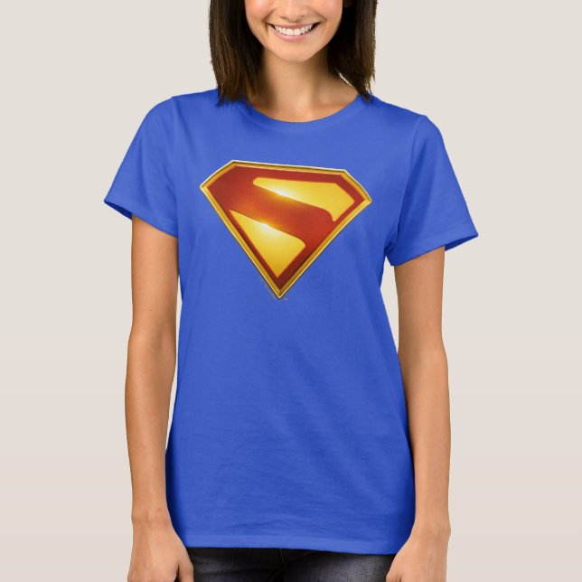 Superman Golden S Shield Brillianz T-Shirt (Vorderseite)