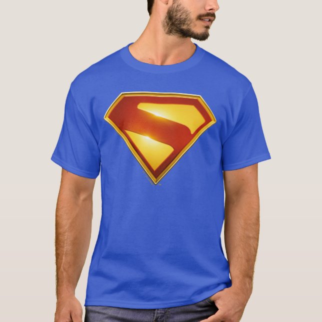 Superman Golden S Shield Brillianz T-Shirt (Vorderseite)