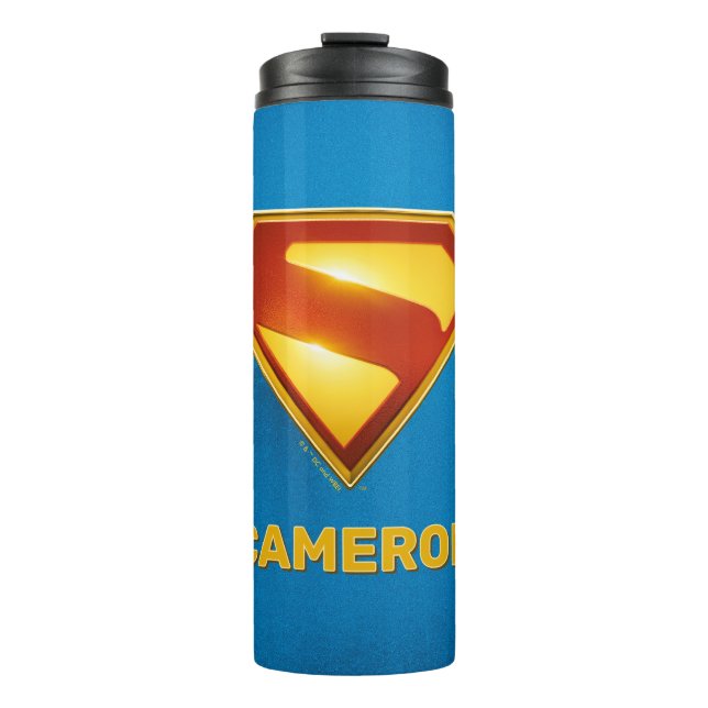 Superman Golden S Shield Brillianz Thermosbecher (Vorderseite)