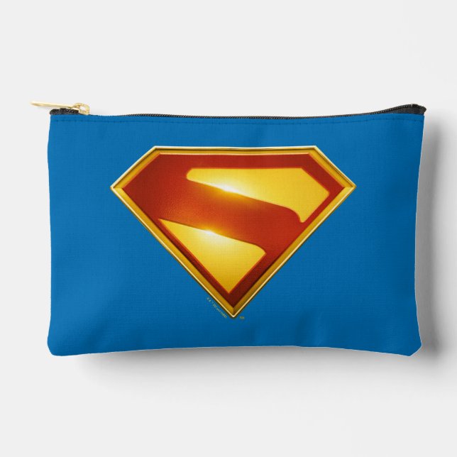 Superman Golden S Shield Brillianz Zubehörtasche (Vorderseite)