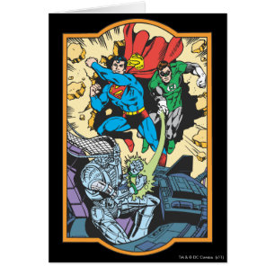 Superman & Green Lantern Fight Brainiac