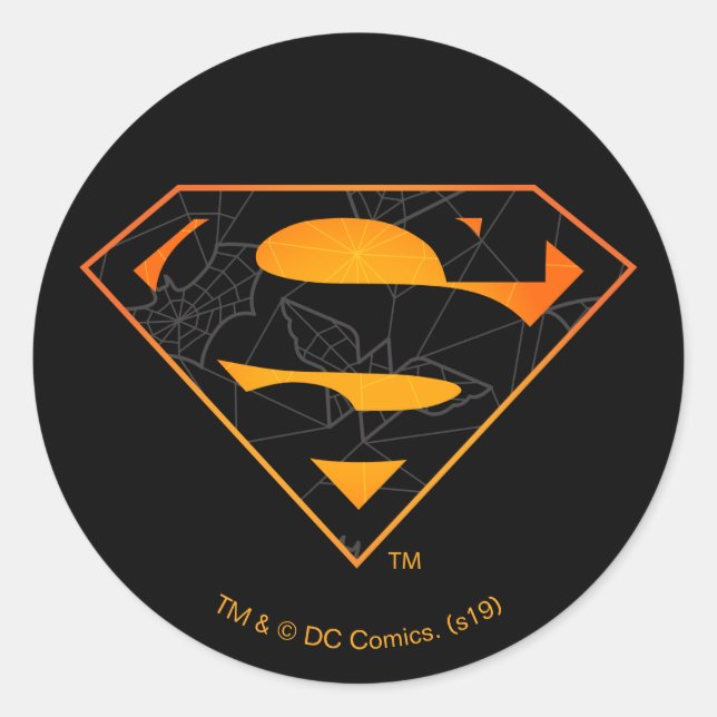 Superman | Halloween-Inspiriertes Logo Runder Aufkleber (Vorderseite)