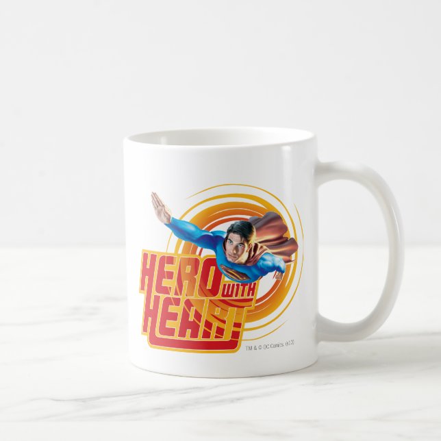 Superman Hero mit Herz Tasse (Rechts)