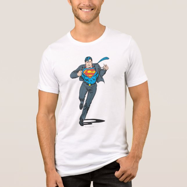 Superman in Business Garb Tri-Blend Shirt (Vorderseite)