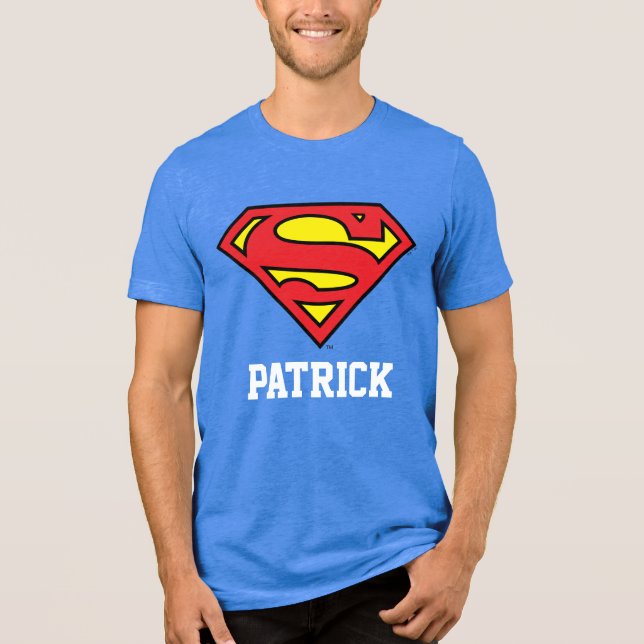 Superman | INDIVIDUELLE NAME Tri-Blend Shirt (Vorderseite)
