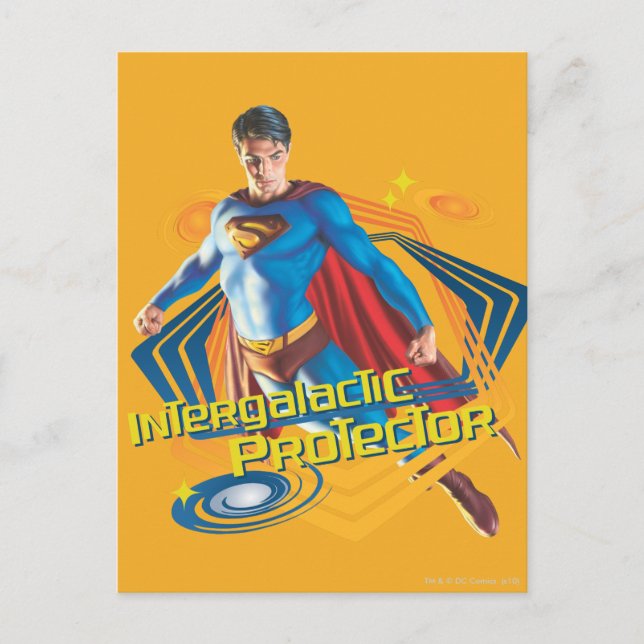 Superman Intergalactic Protector Postkarte (Vorderseite)