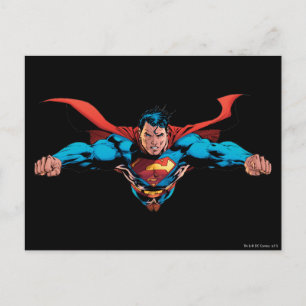 Superman-Kap-Fliegen Postkarte