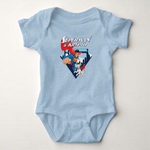 Superman & Krypto Soar Baby Strampler