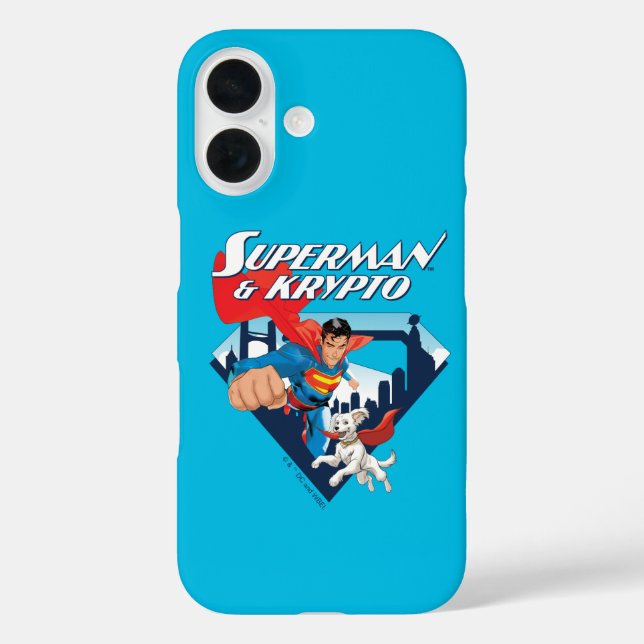 Superman & Krypto Soar Case-Mate iPhone Hülle (Rückseite)