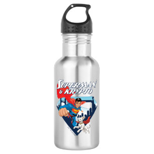 Superman & Krypto Soar Edelstahlflasche