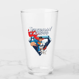 Superman & Krypto Soar Glas