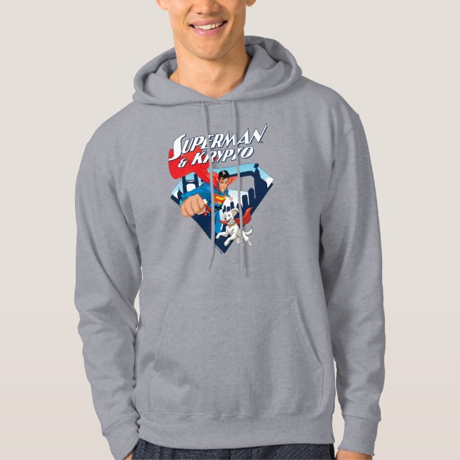 Superman & Krypto Soar Hoodie (Vorderseite)