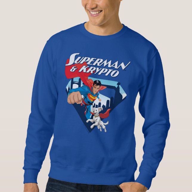 Superman & Krypto Soar Sweatshirt (Vorderseite)