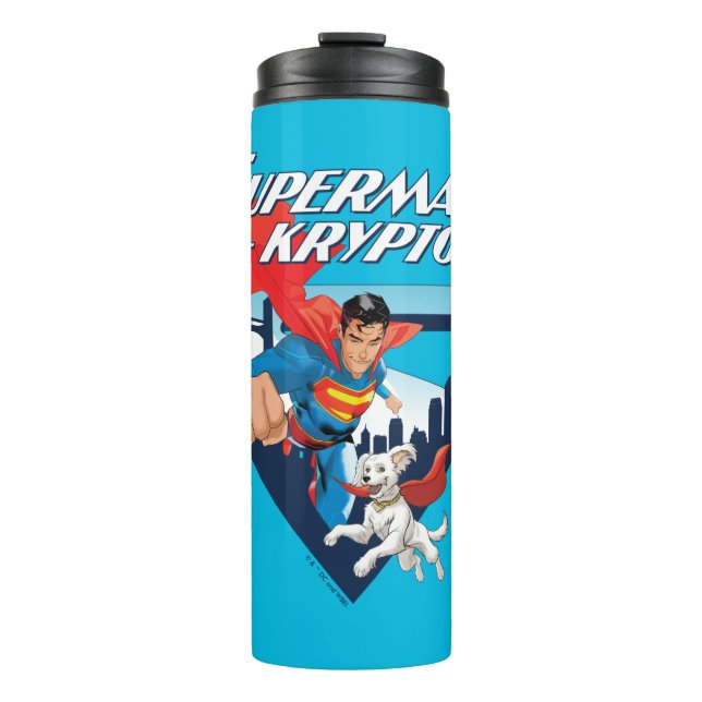 Superman & Krypto Soar Thermosbecher (Vorderseite)
