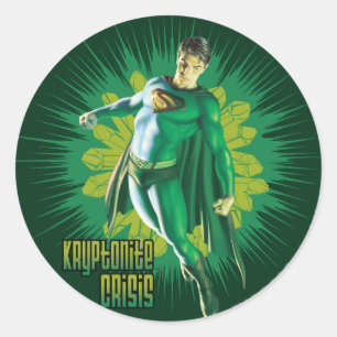 Superman Kryptonite Crisis Runder Aufkleber
