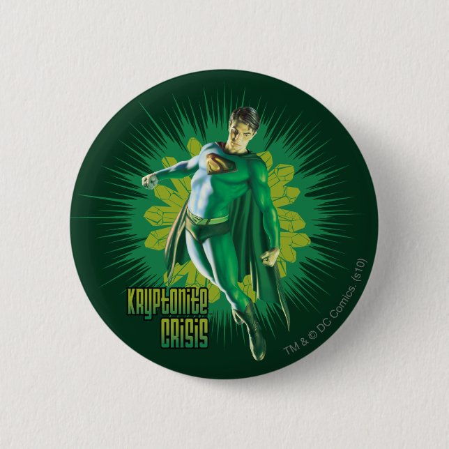 Superman Kryptonite-Krise Button (Vorderseite)