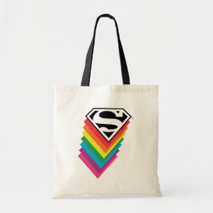 Superman Layered-Regenbogen-Logo Tragetasche