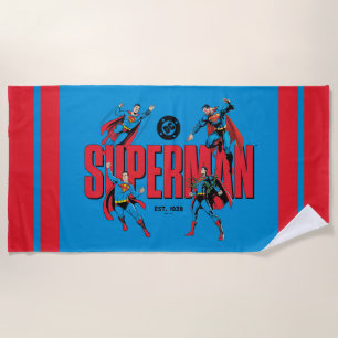 Superman Legenden Forever Grafik Strandtuch