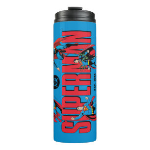 Superman Legenden Forever Grafik Thermosbecher